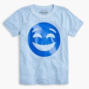 Crewcuts Everyday Blue Smiley Face Graphic Tee - Size 12